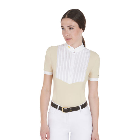 Equestro Leather Belt With Handcrafted Embroidery #colour_brown