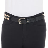 Leather belt with southwest patterm