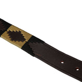Leather belt with southwest patterm