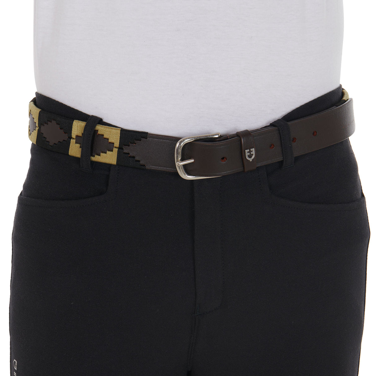 Leather belt with southwest patterm