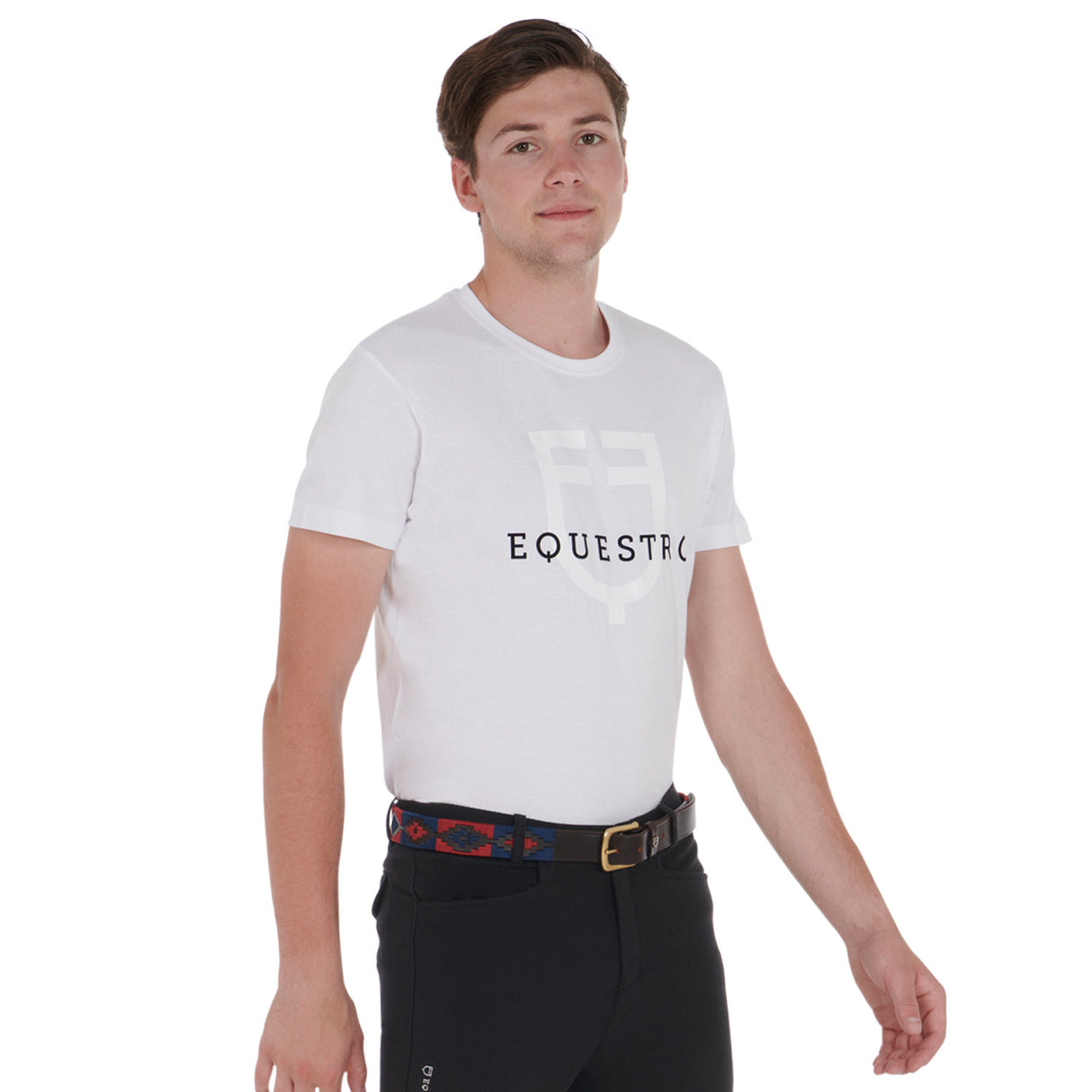 Leather belt with southwest patterm