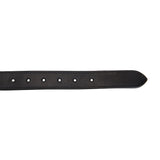 Leather belt with geometric pattern