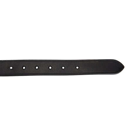 Leather belt with geometric pattern