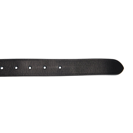 Leather belt with geometric pattern
