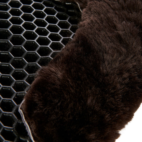 Acavallo Pad SP WFS Suede Rear Sheepskin Hexagonal Gel Flat #colour_brown-brown