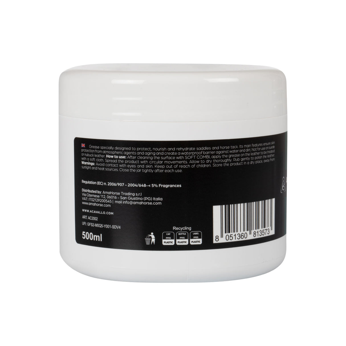 Acavallo Nourishing Grease For Saddles And Tack (500 ML)