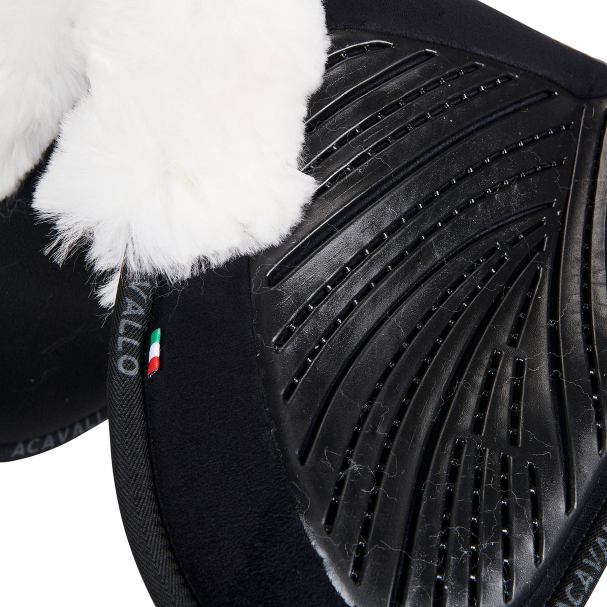 Acavallo Pad Mf-S Jccs-S Cw-Cs Suede Cut-Out Sheepskin Gel Grip Flat
#colour_black-white
