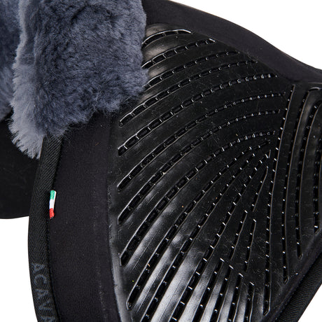 Acavallo Pad Mf-S Jccs-S Cw-Cs Suede Cut-Out Sheepskin Gel Grip Flat
#colour_black-blue