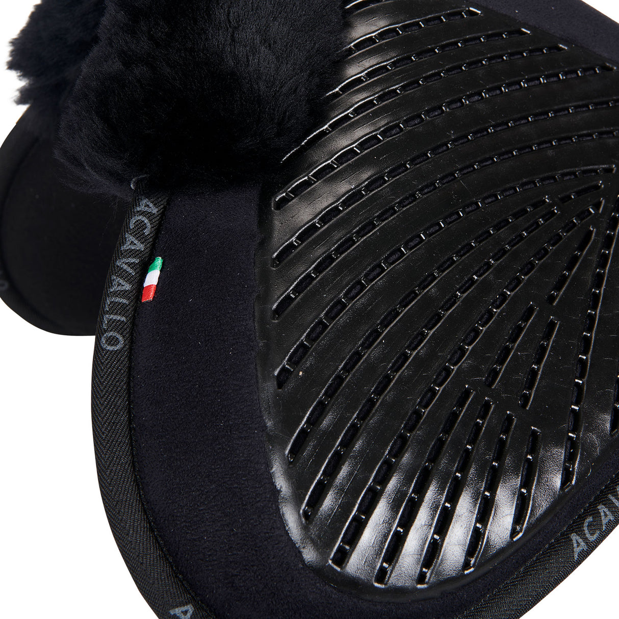 Acavallo Pad Mf-S Jccs-S Cw-Cs Suede Cut-Out Sheepskin Gel Grip Flat
#colour_black-black