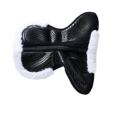 Acavallo Pad Mf-S Jccs-S Cw-Cs Suede Cut-Out Faux Sheepskin Gel Grip Flat #colour_black-white