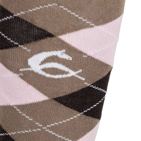 Diamond pattern cotton socks