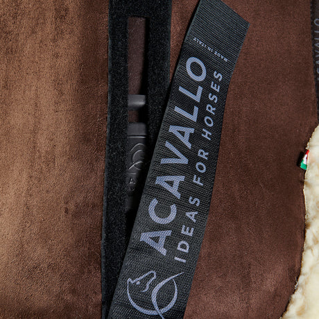Acavallo Pad Piuma-FS WFS-FS Pocket Suede Rear Riser #colour_brown-natural