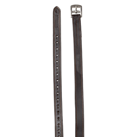Acavallo Calfskin Stirrup Leathers Internal Reinforcement #colour_brown