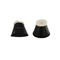 Acavallo Eco-Leather Bell Boots Faux Sheepskin & Hook-And-Loop Closure #colour_black