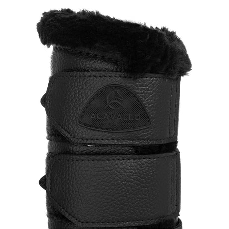 Hind brushing boots faux leather & faux sheepskin
