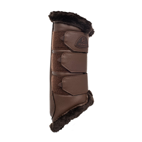 Acavallo Hind Brushing Boots Faux Leather & Faux Sheepskin #colour_brown