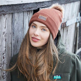 Heritage Fine Knit Bobble Hat - Nutmeg
