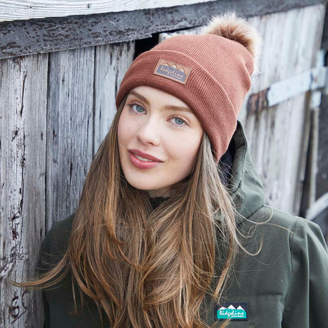 Heritage Fine Knit Bobble Hat - Nutmeg