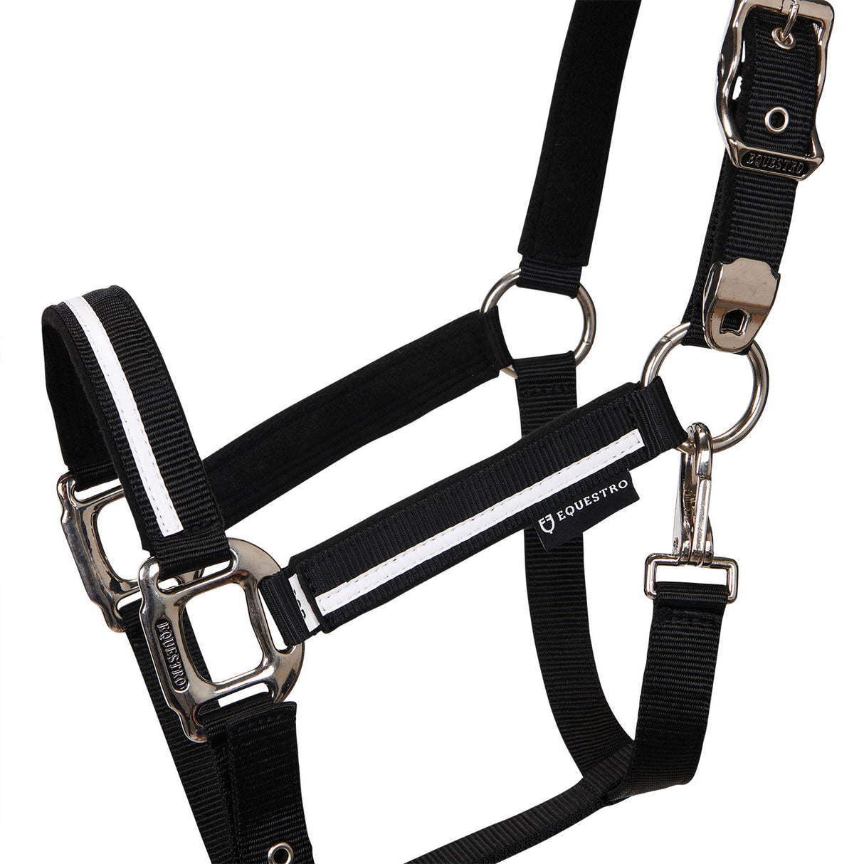 Halter with fleece padding and snap hook