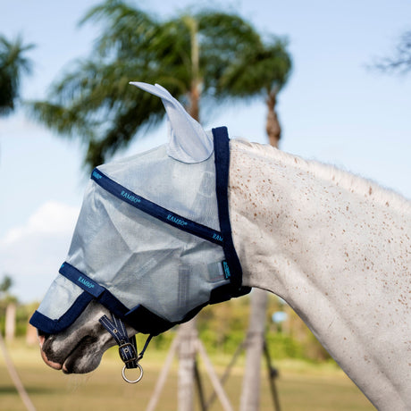 Horseware Ireland Rambo Flymask Plus #colour_azure-blue-navy-electric-blue