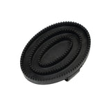 GS Equestrian & Country Round Rubber Curry Comb #colour_black
