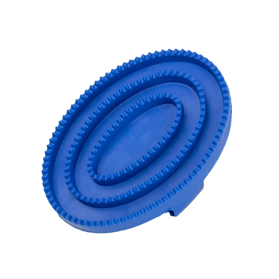 GS Equestrian & Country Round Rubber Curry Comb #colour_blue