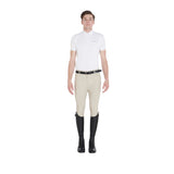 Equestro Men's Slim Fit Grip Breeches With Logo