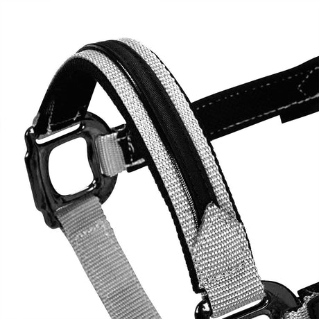 Equestro Durable Fleece Halter #colour_white