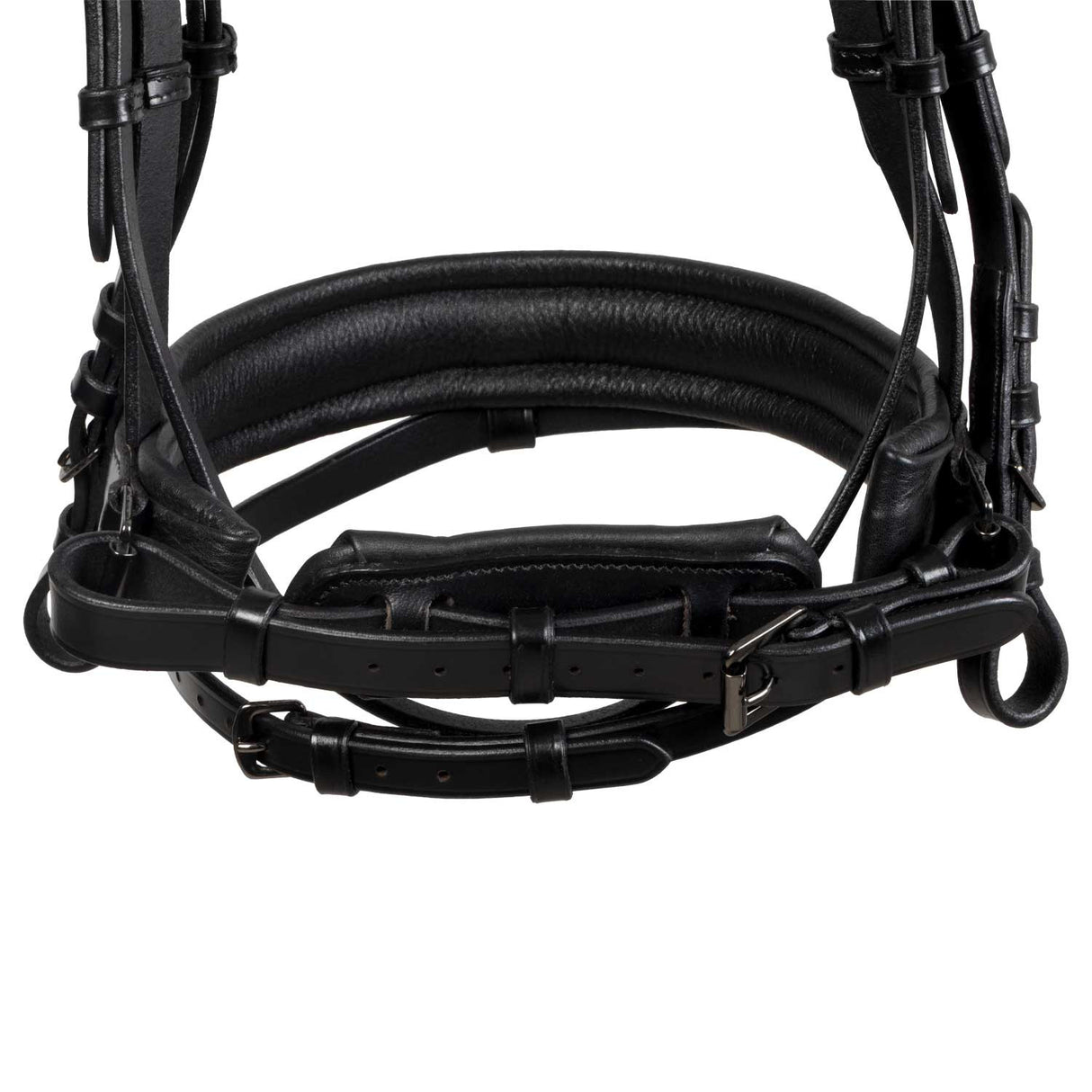 English leather bridle with glittery noseband