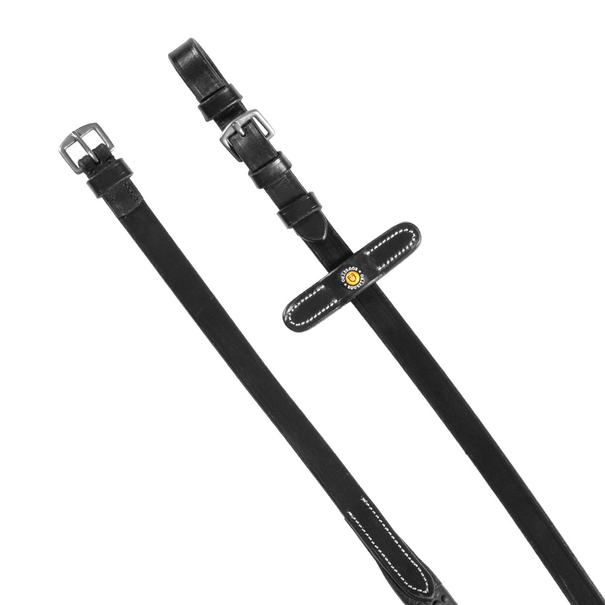 Leather reins with rubber grip