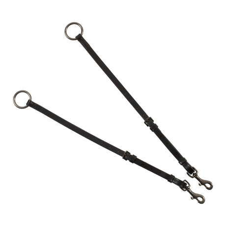 Tanned leather fork breastplate with black clincher