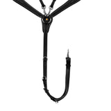 Tanned leather fork breastplate with embroideries