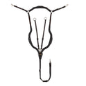 Anatomical leather breastplate with removable martingale