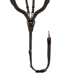 Anatomical leather breastplate with removable martingale