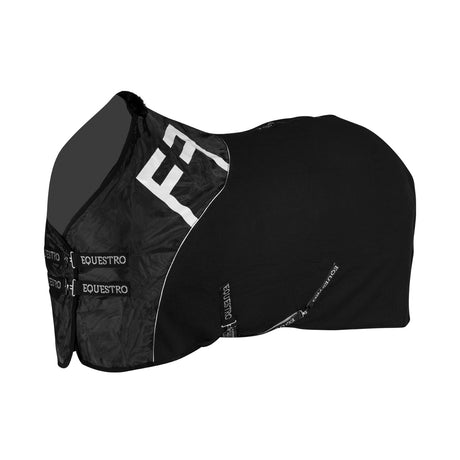Equestro Waffle Fabric Box Rug #colour_black