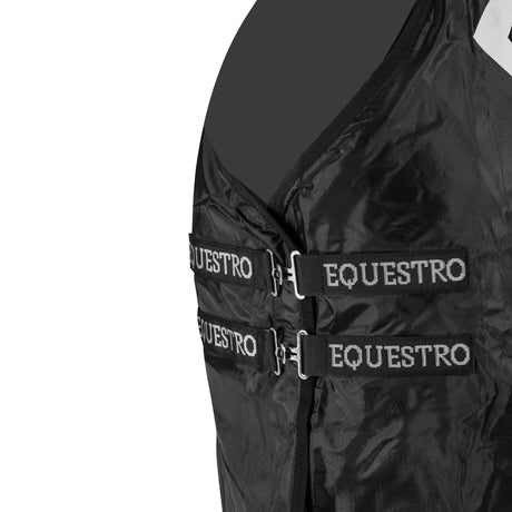 Equestro Waffle Fabric Box Rug #colour_black