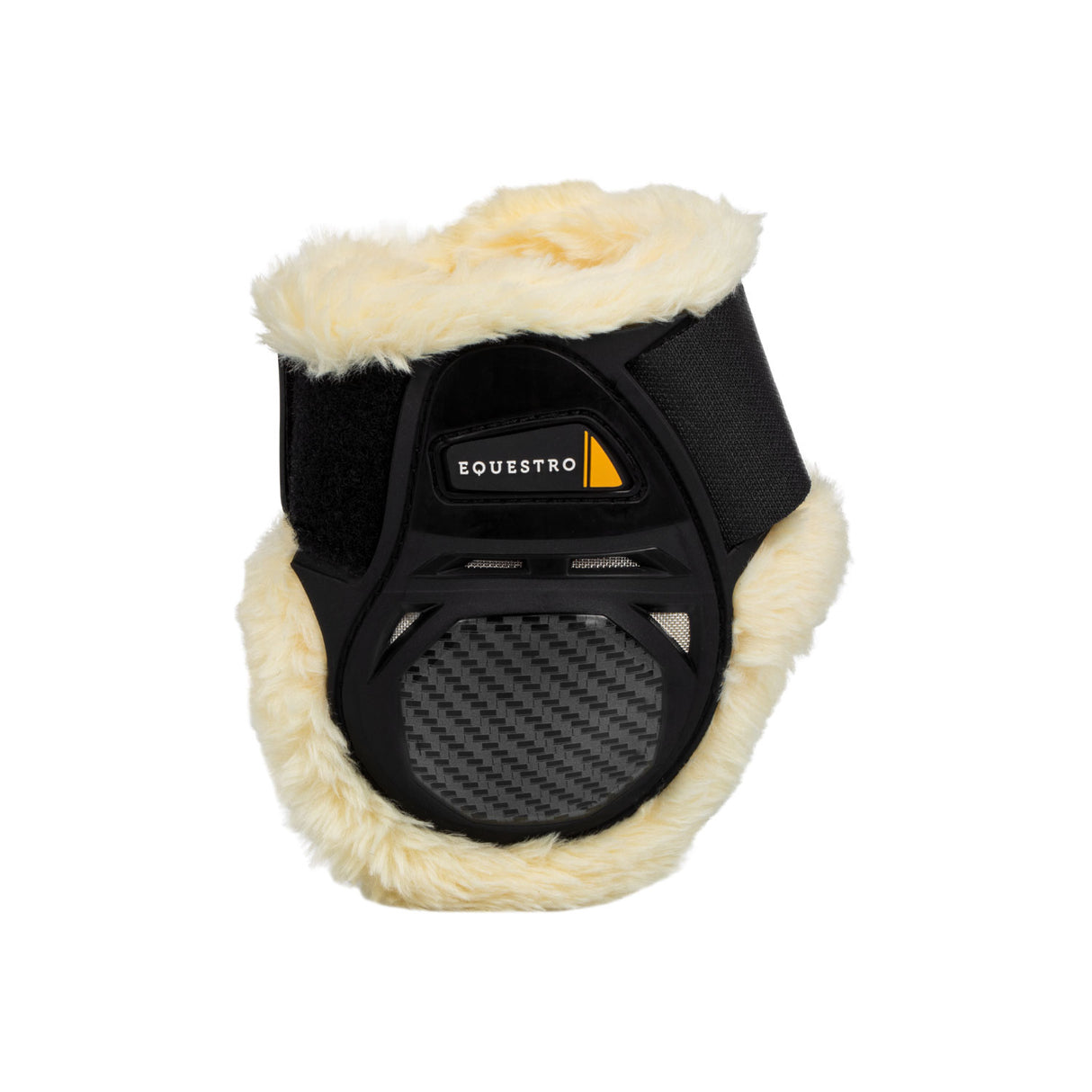 Equestro Spider Man Fetlock Boots With Synthetic Sheepskin Color Natural