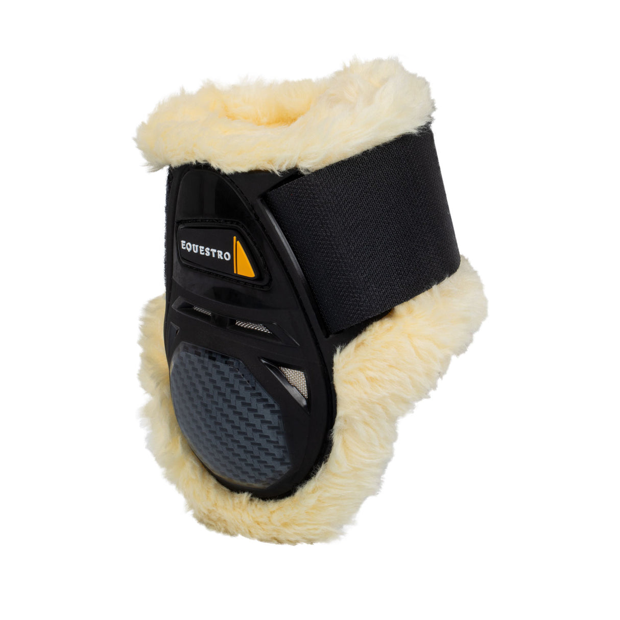 Equestro Spider Man Fetlock Boots With Synthetic Sheepskin Color Natural