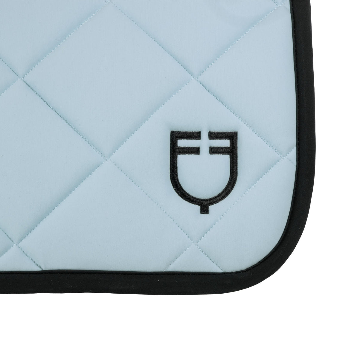Equestro Jumping Saddle Pad With Embroidered Logo Black Line Edition