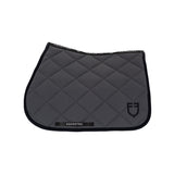Equestro Jumping Saddle Pad With Embroidered Logo Black Line Edition