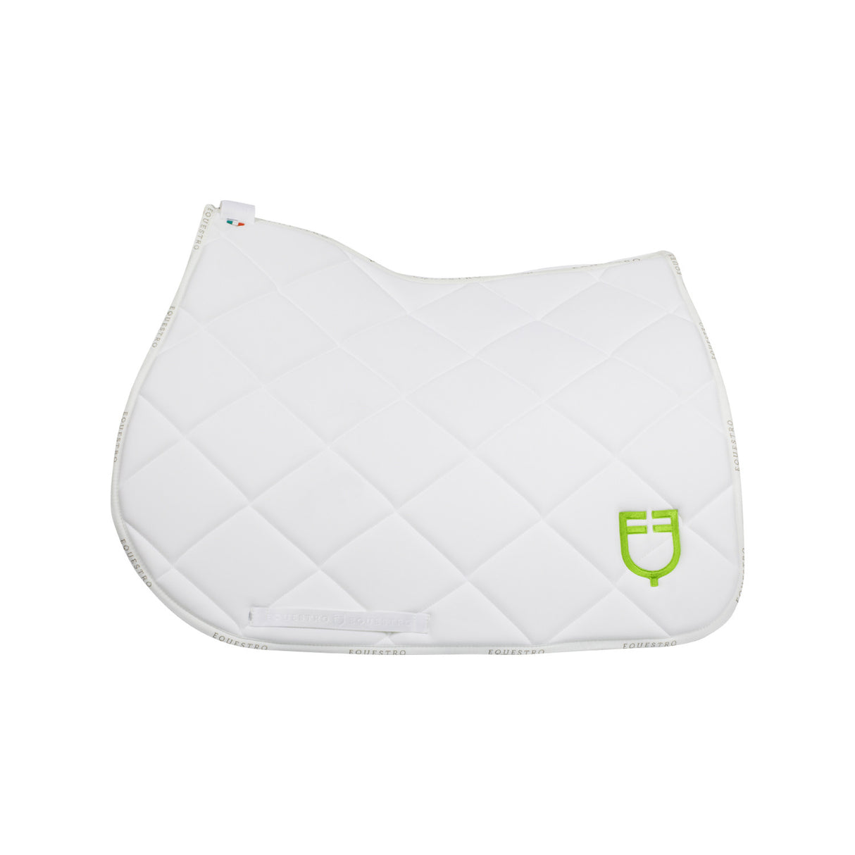 Jumping saddle pad with multicolor logo