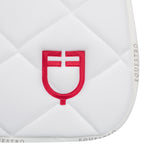 Jumping saddle pad with multicolor logo