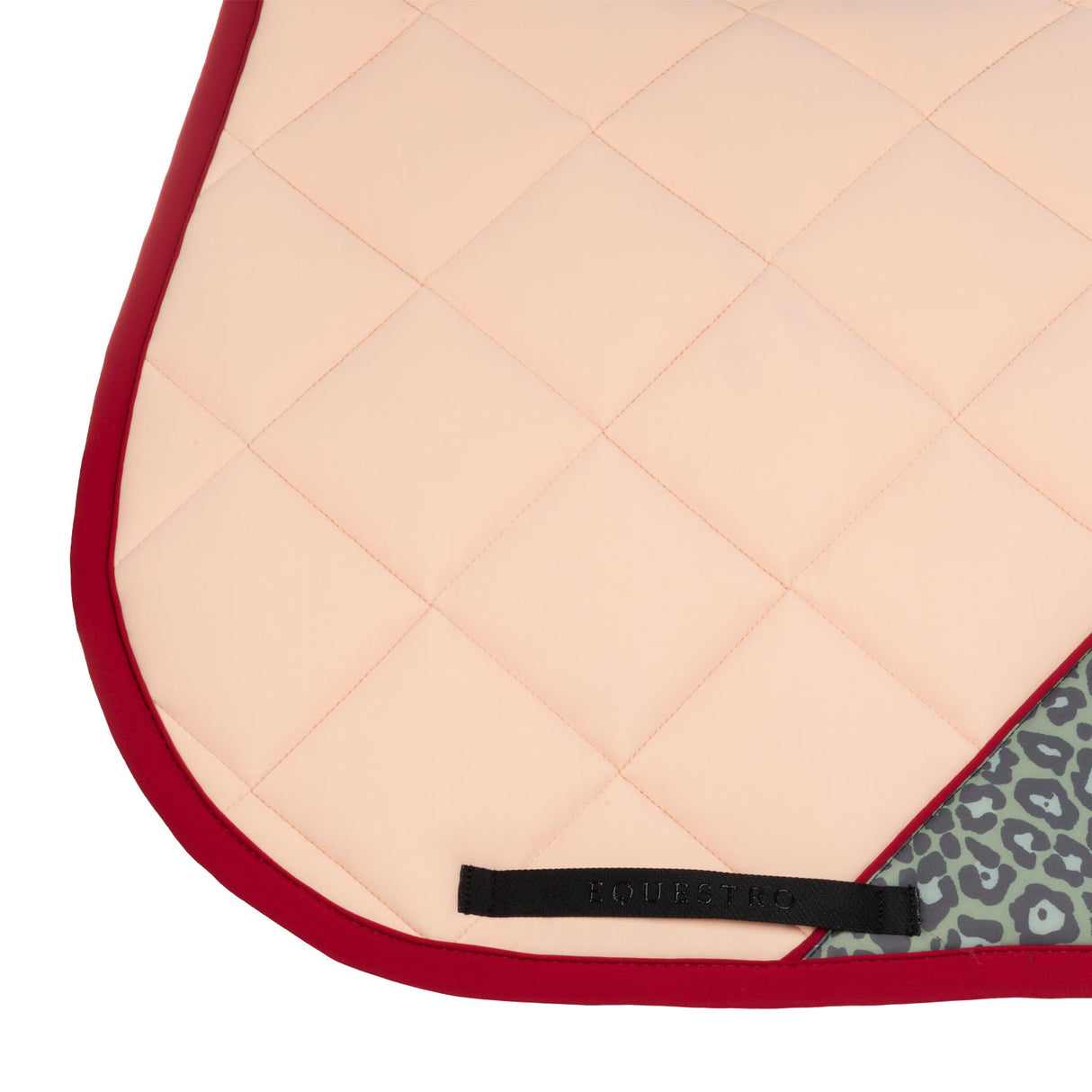 Equestro Jumping Saddle Pad In Technical Fabric With Leopard Insert