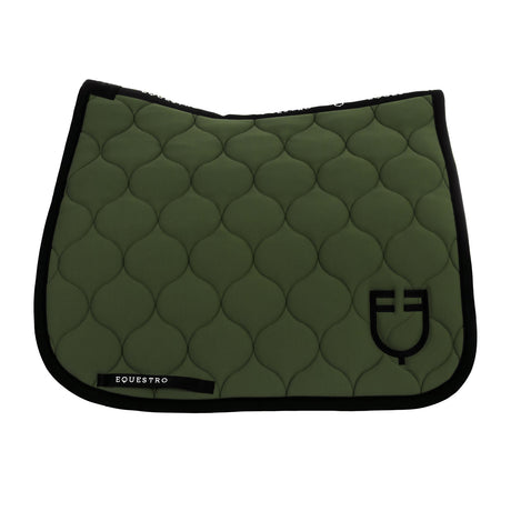 Equestro Dressage Saddle Pad With Onion Quilting #colour_grey