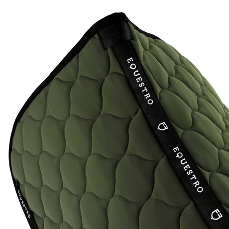 Equestro Dressage Saddle Pad With Onion Quilting #colour_grey