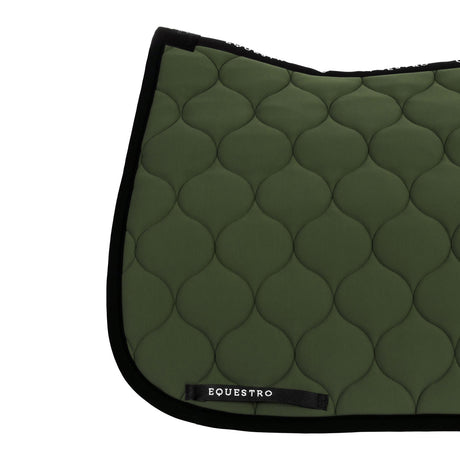 Equestro Dressage Saddle Pad With Onion Quilting #colour_grey