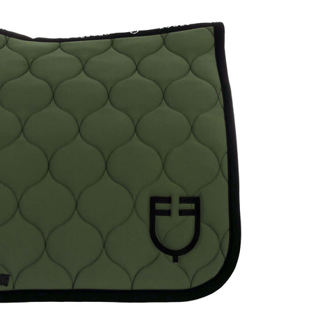 Equestro Dressage Saddle Pad With Onion Quilting #colour_grey