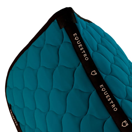 Equestro Dressage Saddle Pad With Onion Quilting #colour_green