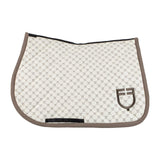Jumping saddle pad with monogram print