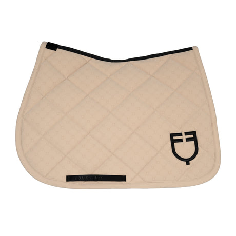 Jumping saddle pad with monogram print